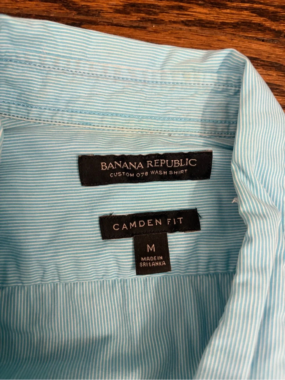 Banana Republic Light Blue Short-Sleeve Oxford Shirt